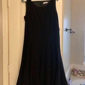 Calvin Klein sleeveless black fit and flare dress